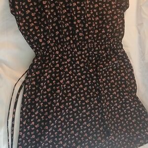 Chic Black Floral Mini Dress